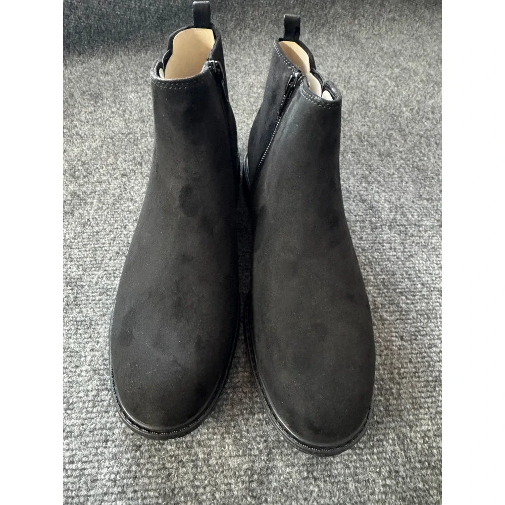Sonoma Ankle Boots Women's Lottie Black Micro Chelsea 9.5 New‎